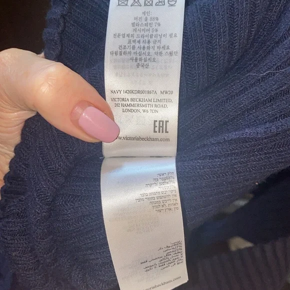 🔥❤️ EUC Victoria Beckham Mock Turtleneck Midi Sweater Dress - Picture 12 of 14